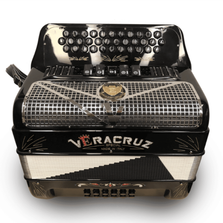 Veracruz Super Italian Special Edition 5 Switch Button Accordion Black