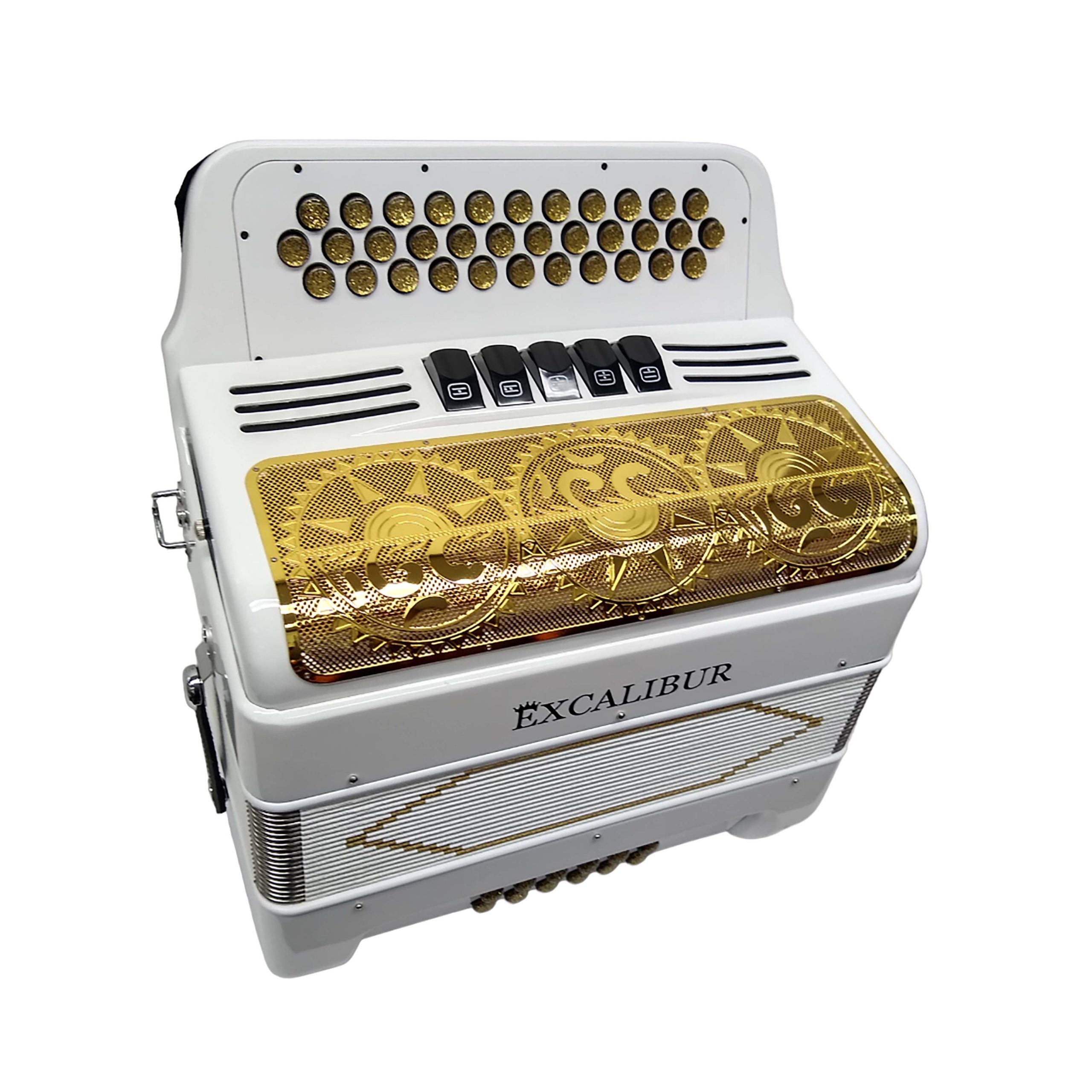 Excalibur Super Classic PSI 34 Key White Polish/Gold 5 Switch