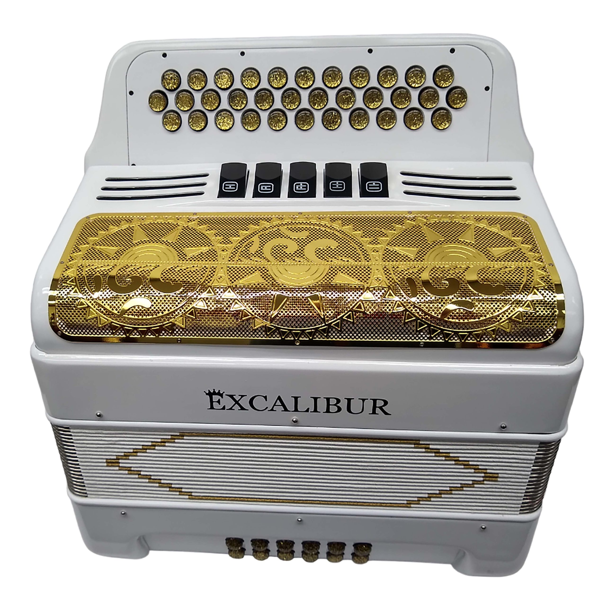 Excalibur Super Classic PSI 34 Key White Polish/Gold 5 Switch
