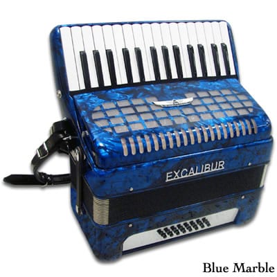 Excalibur Geneva 24 Bass Piano Accordion - Dark Blue