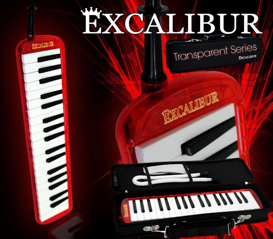 Excalibur Melodica - Transparent Series (Burning Red)