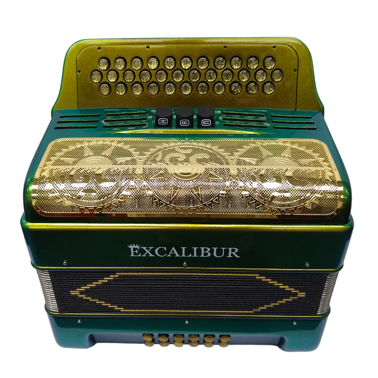 Excalibur Super Classic PSI 34 Key Black Everglade Green Sparkle