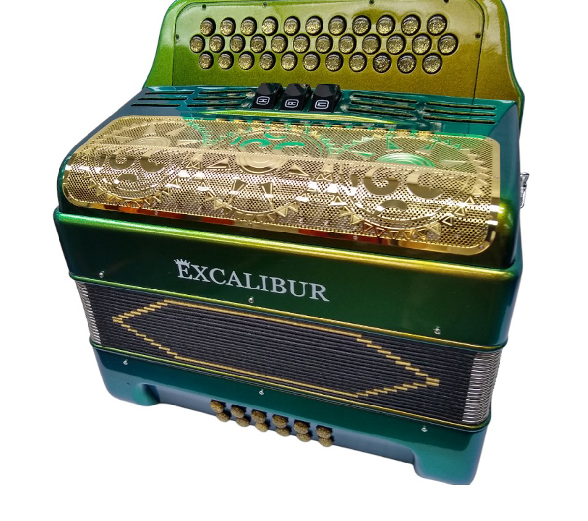 Excalibur Super Classic PSI 34 Key Black Everglade Green Sparkle - Image 2
