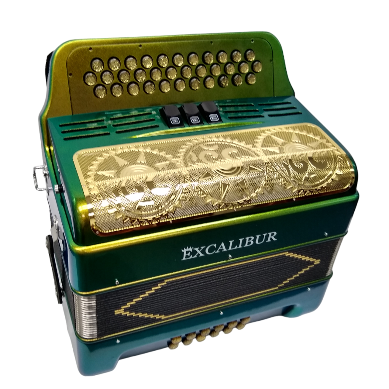 Excalibur Super Classic PSI 34 Key Black Everglade Green Sparkle - Image 3