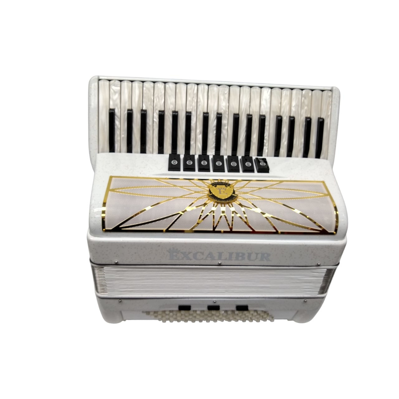 Excalibur Weltbestin 96 Bass Anniversary Edition Piano Accordion - White